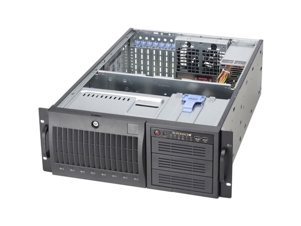 Supermicro SC743 AC-668B - Tower 4U - utvidet ATX (E-ATX) - SATA/SAS - hot-swap 668 watt - svart - USB