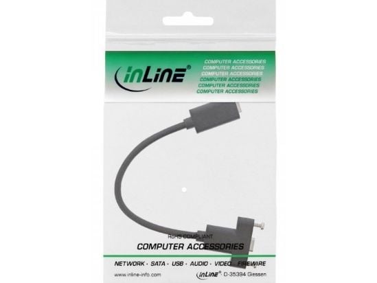 InLine 33441H, 0,2 m, USB C, USB C, USB 3.2 Gen 2 (3.1 Gen 2), Hunkjønn/Hunkjønn, Sort
