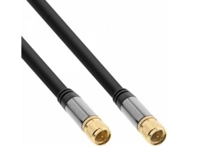 Premium SAT-liitäntäkaapeli - 4x suojattu - 2x F-liitin - >110dB - musta - 3m (69103P)