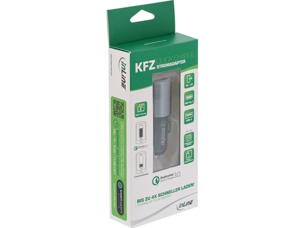 Laturi InLine 1x USB-A 1x USB-C 2,5 A (31502S)