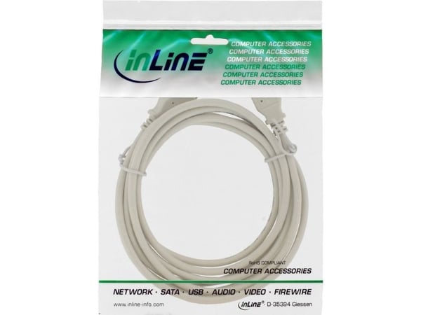 InLine 34303H, 0,3 m, USB A, USB A, USB 2.0, Beige