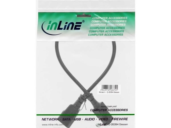 InLine 16603A, 0,3 m, C13 liitin, C14 liitin