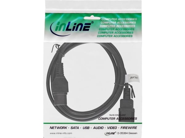 InLine 16811E, 0,5 m, C15 liitin, C14 liitin, H05V2V2-F