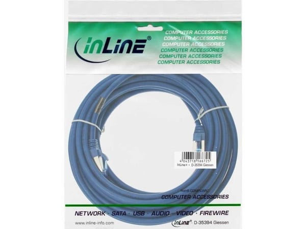 InLine 76820B, 20 m, Cat6a, S/FTP (S-STP), RJ-45, RJ-45, RJ-45