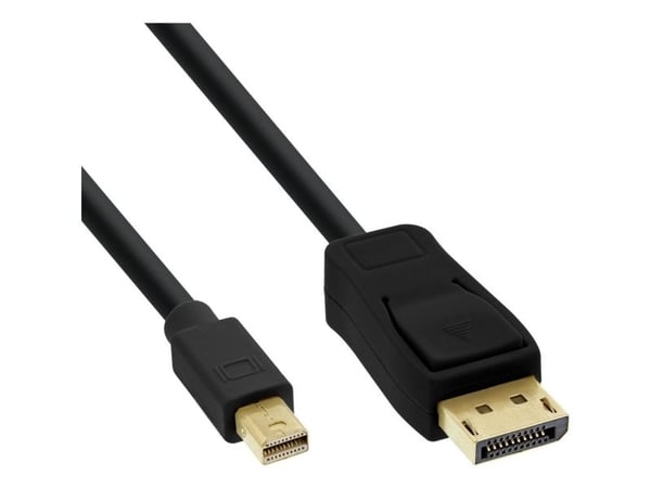 InLine - DisplayPort-kabel - Mini DisplayPort (M) til DisplayPort (M) - DisplayPort 1.2 - 3.0m - 4K-støtte - Svart (17133S)