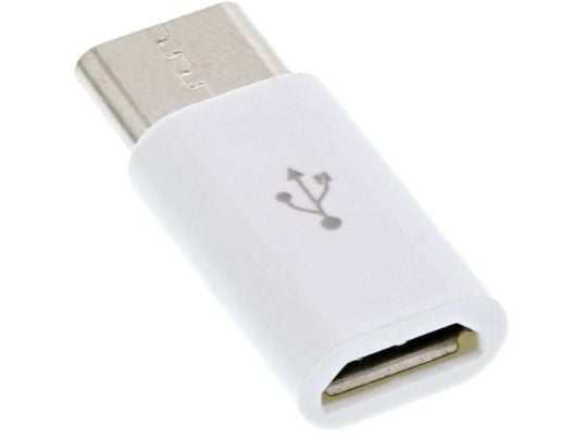InLine 33303I, USB type C male, microUSB2.0, Valkoinen