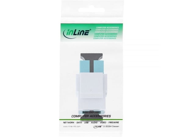 InLine 89988F, Litteä, Valkoinen, SC, SC, Naaras, Naarasliitin, Naarasliitin
