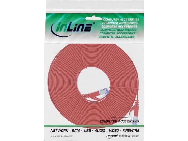 InLine 71800R, 10 m, Cat6a, U/FTP (STP), RJ-45, RJ-45