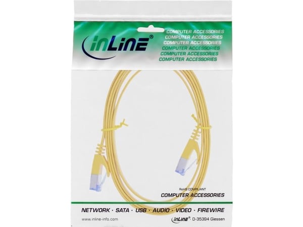 InLine 71801Y, 1 m, Cat6a, U/FTP (STP), RJ-45, RJ-45, Gult