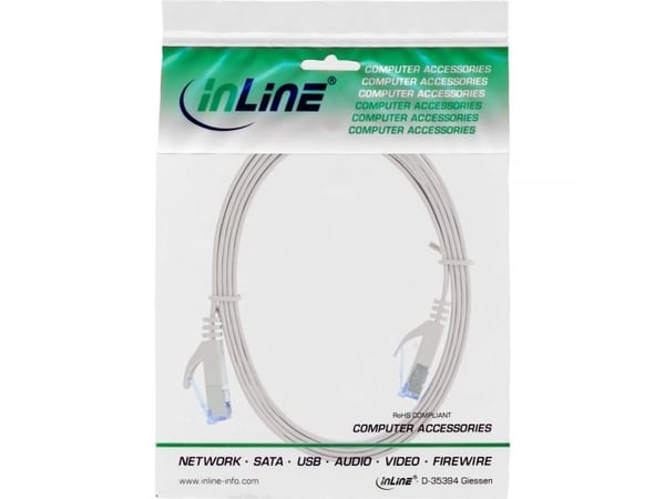 InLine 71803, 3 m, Cat6a, U/FTP (STP), RJ-45, RJ-45, Grå