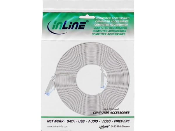 InLine 71805, 5 m, Cat6a, U/FTP (STP), RJ-45, RJ-45, Grå