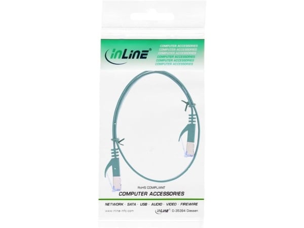 InLine 71855G, 0,5 m, Cat6a, U/FTP (STP), RJ-45, RJ-45