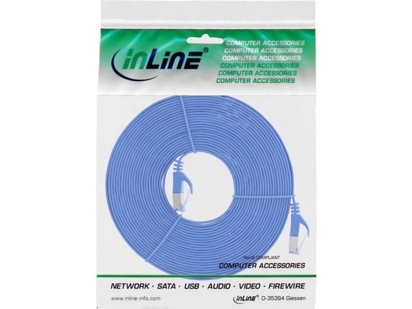 InLine 71805B, 5 m, Cat6a, U/FTP (STP), RJ-45, RJ-45, Blå