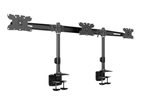 Multibrackets M VESA Desktopmount Triple Desk Clamp - Monteringssats (2 bordsklammermonteringar, 2 poler, 3 skärmfästen, arm för montering av tre s...