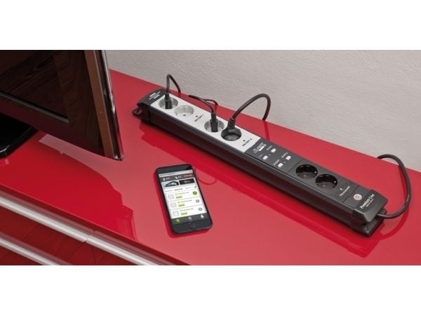 Brennenstuhl Connect Premium-Line, 3 m, Sisätila, Musta, Valkoinen, 6 AC-pistorasia(a), 3600 W, 95 mm