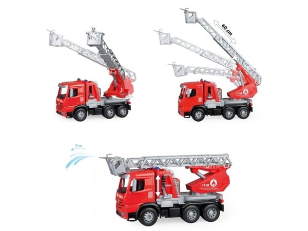 Lena Worxx Fire truck with ladder Arocs, Brannbil, 3 år, Flerfarget