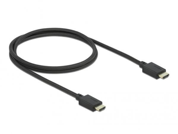 Delock - Ultra High Speed - HDMI-kabel - HDMI hann til HDMI hann - 1 m - svart - 8K-støtte