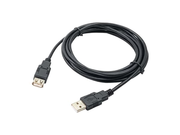 Akyga AK-USB-19 - USB-kabel - USB (hann) til USB (hunn) - USB 2.0 - 3 m - svart