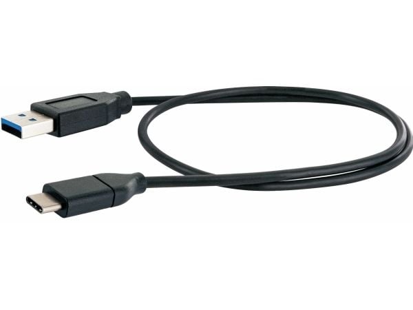 Schwaiger Power4You Professional - USB-kabel - USB-type A (hann) til 24 pin USB-C (hann) - USB 3.1 Gen2 - 3 A - 50 cm - rund - svart