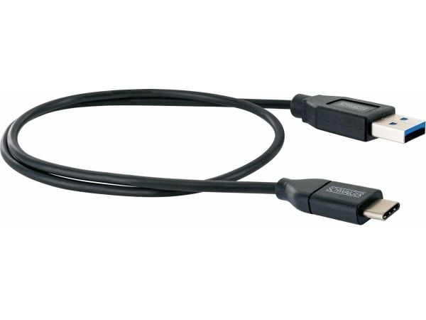 Schwaiger Power4You Professional - USB-kabel - USB-type A (hann) til 24 pin USB-C (hann) - USB 3.1 Gen2 - 3 A - 50 cm - rund - svart