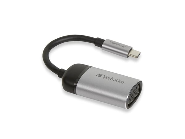 Verbatim - Videoadapteri - 24-nastainen USB-C (han) til HD-15 (VGA) (hun) - USB 3.1 Gen 1 - 10 cm