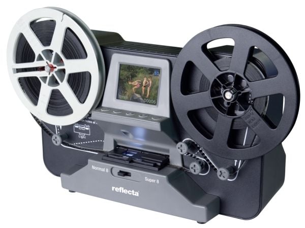 Reflecta Super 8 Normal 8 filmskanner 1440 x 1080 piksler Super 8 rullfilmer, Normal 8 rullfilmer, TV-utgang, minnekortspor, display, digitaliserin...