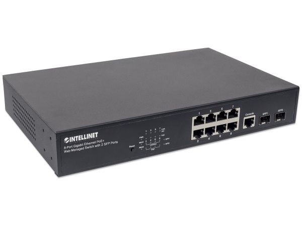 Intellinet 561167, Håndtert, Gigabit Ethernet (10/100/1000), Strøm over Ethernet (PoE), Rack-montering