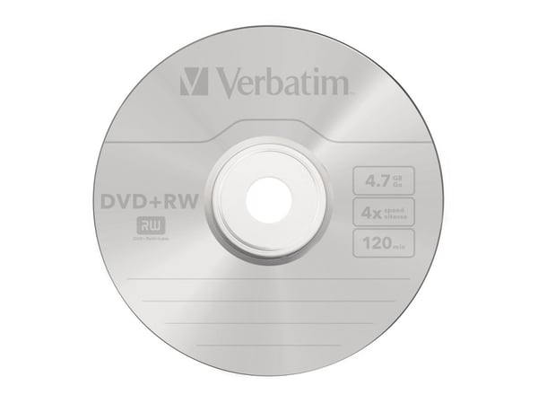 Verbatim - 25 x DVD+RW - 4.7 GB 4x - matt sølv - spindel