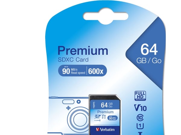 Verbatim Premium - Flashhukommelseskort - 64 GB - Klasse 10 - SDXC