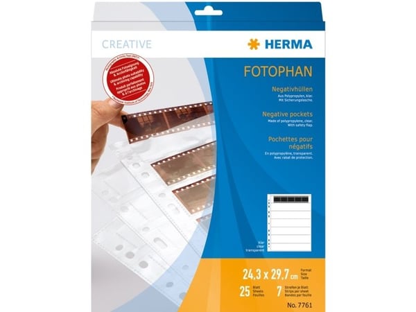Plastfickor för negativ HERMA nr 7761