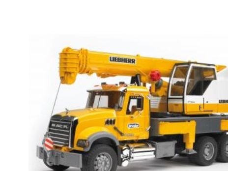 BRUDER MACK Granite Liebherr crane truck, 4 år, ABS syntetisk, Sort, Gult