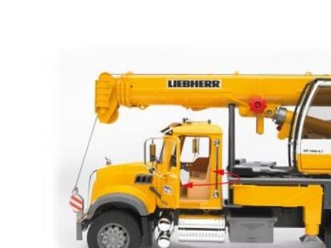 BRUDER MACK Granite Liebherr crane truck, 4 år, ABS syntetisk, Sort, Gult