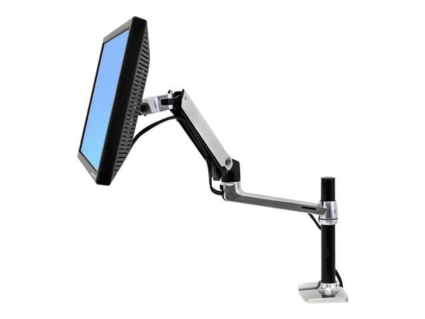 Ergotron LX - Monteringssett (skrivebordsklemmemontering, forlengerarm, maljemonteringsfot, skjermarm, høy stang) - for LCD-skjerm - polert alumini...