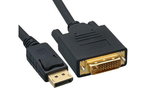 SBOX DP-DVI-2, 2 m, DisplayPort, DVI, Hankjønn, Hankjønn, Rett