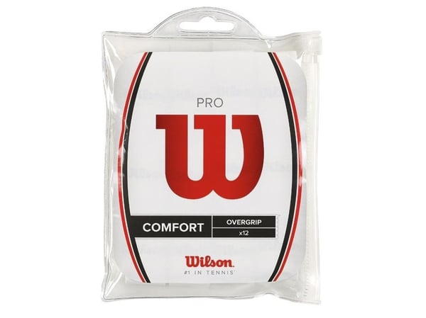 Wilson WRZ4016WH, Overgrip-kahvanauha, Tennis, Valkoinen, Monotoninen, 12 kpl