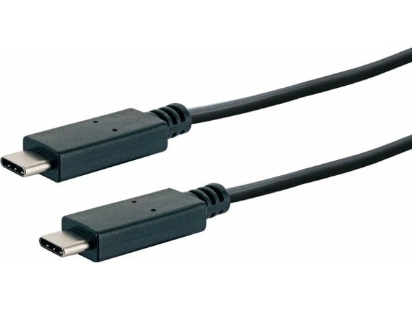Schwaiger Power4You Professional - USB-kabel - 24 pin USB-C (hann) til 24 pin USB-C (hann) - USB 3.1 Gen2 - 5 A - 1 m - rund - svart