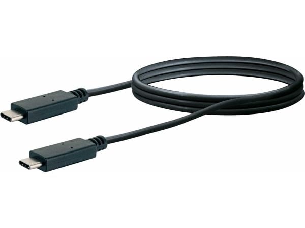 Schwaiger Power4You Professional - USB-kabel - 24 pin USB-C (hann) til 24 pin USB-C (hann) - USB 3.1 Gen2 - 5 A - 1 m - rund - svart