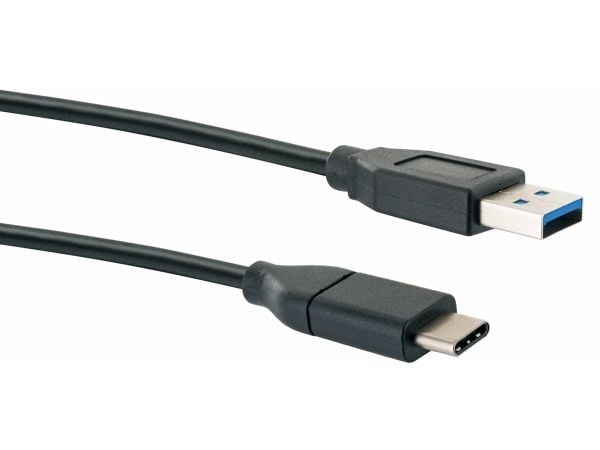 Schwaiger Professional - USB-kabel - USB-type A (hann) til 24 pin USB-C (hann) - USB 3.1 - 1 m - svart