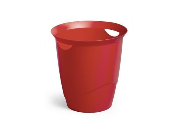 DURABLE TREND - Avfallskurv - 16 L - håndtak - opak rød
