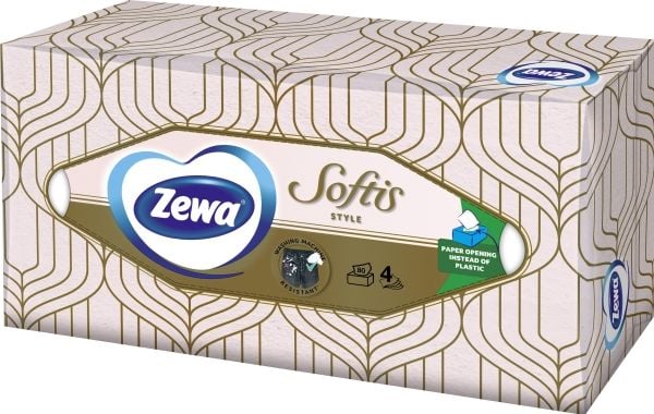 Zewa engangskluter ZEWA Softis 4-lags 80 stk i eske
