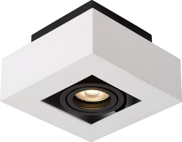 Italux taklampe overflate-/innfelt kubbe hvit Italux Casemiro IT8001S1-WH/BK