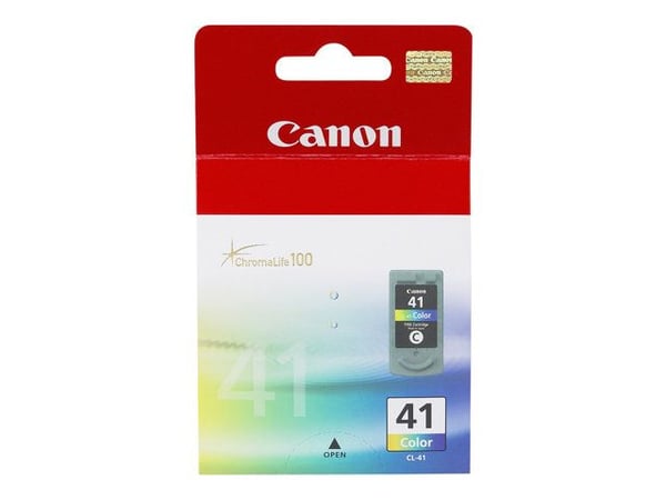 Canon CL-41 - 12 ml - Lång livslängd - färg (cyan, magenta, gul) - original - bläckpatron - för PIXMA iP1800, iP1900, iP2500, iP2600, MP140, MP190,...
