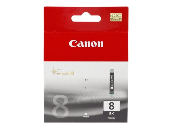 Canon CLI-8BK - 13 ml - svart - original - blekkbeholder - for PIXMA iP4300, iP4500, iP5300, MP520, MP600, MP610, MP810, MP960, MP970, MX850, Pro9000