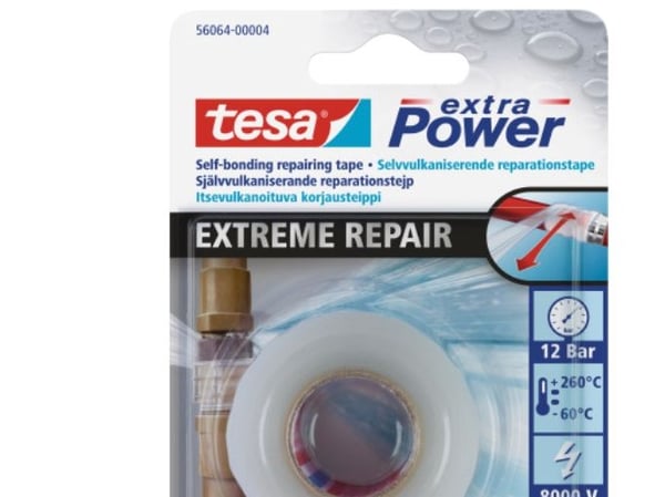 TESA StopWater, Tejp/band, Vit, Polytetrafluoreten (PTFE), 1 styck, Water leaks can usually be traced back to screw connections that do not seal pr...