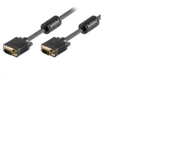 MicroConnect - VGA-kabel - HD-15 (VGA) (hann) til HD-15 (VGA) (hann) - 10 m - tommelskruer - svart