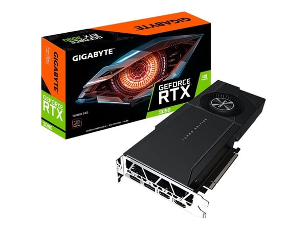 Gigabyte GeForce RTX 3090 TURBO 24G - Grafikkort - GF RTX 3090 - 24 GB GDDR6X - PCIe 4.0 x16 - 2 x HDMI, 2 x DisplayPort