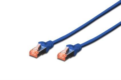 DIGITUS Patch Cable - Patchkabel - RJ-45 (han) til RJ-45 (han) - 3 m - SFTP - CAT 6 - booted, halogenfri, knastfri - blå, RAL 5017