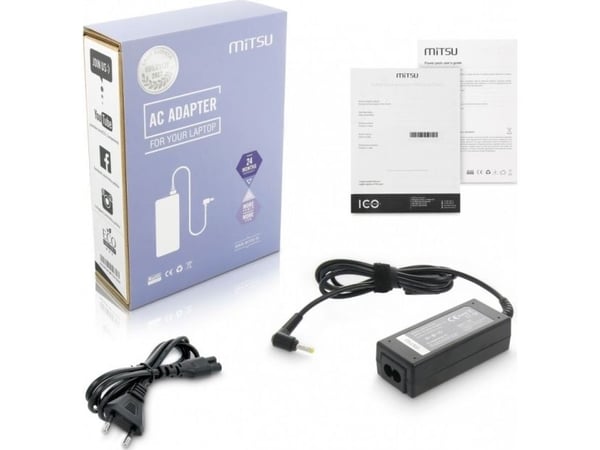 Mitsu 19,5V 2,05A (4,0x1,7) AC-adapter for bærbare HP, Compaq, Toshiba