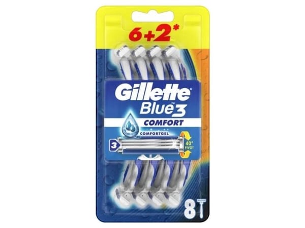 Gillette Blue 3 Comfort engangshøvler - 8-pakning