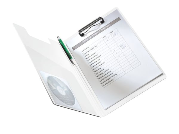 Leitz WOW - Notatbrettmappe - for A4 (210 x 297 mm) - kapasitet: 75 ark - hvit